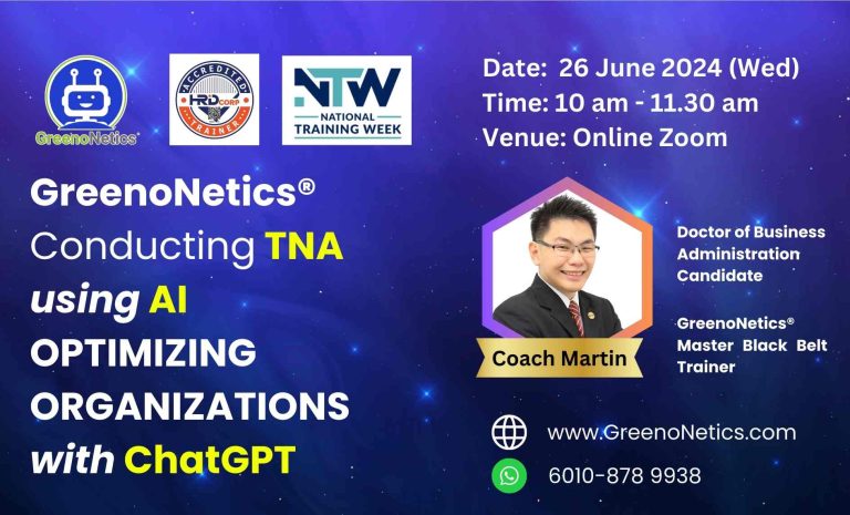 GreenoNetics® Conducting TNA using AI Optimizing Organizations with ChatGPT