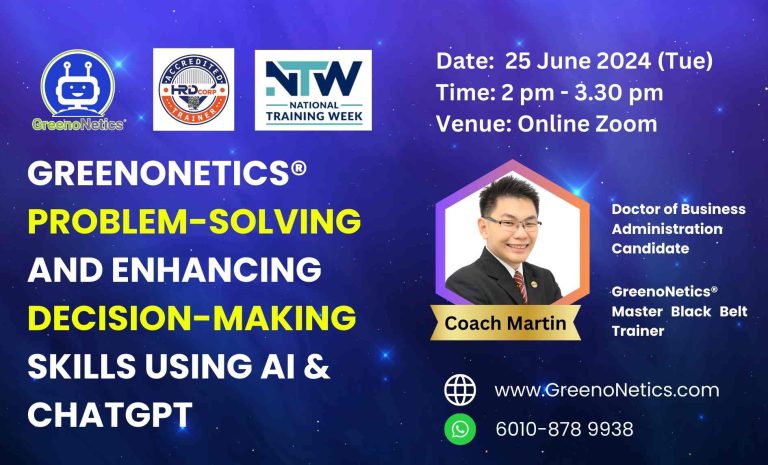 GreenoNetics® Problem-Solving and Enhancing Decision-Making Skills using AI & ChatGPT