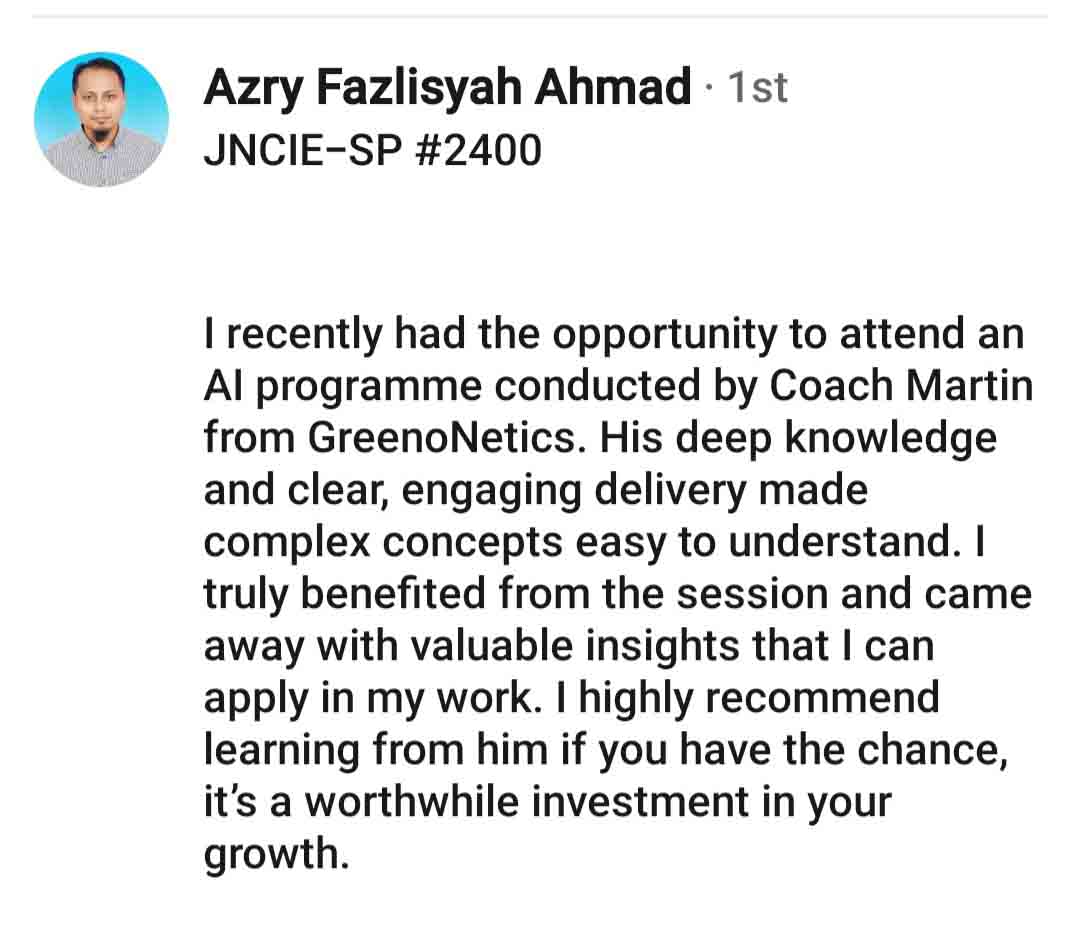 9 GreenoNetics ChatGPT Co-Pilot DeepSeek Claude AI CommVerge Solutions Client Testimonial Azry